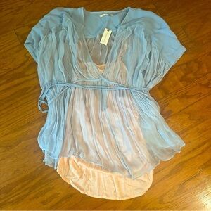 Sheer blouse and tank set